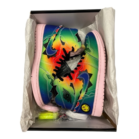 Jordan 1 High J Balvin Retro Goat Colorful Athletic Sneaker Shoes SZ 9 - Picture 6 of 16